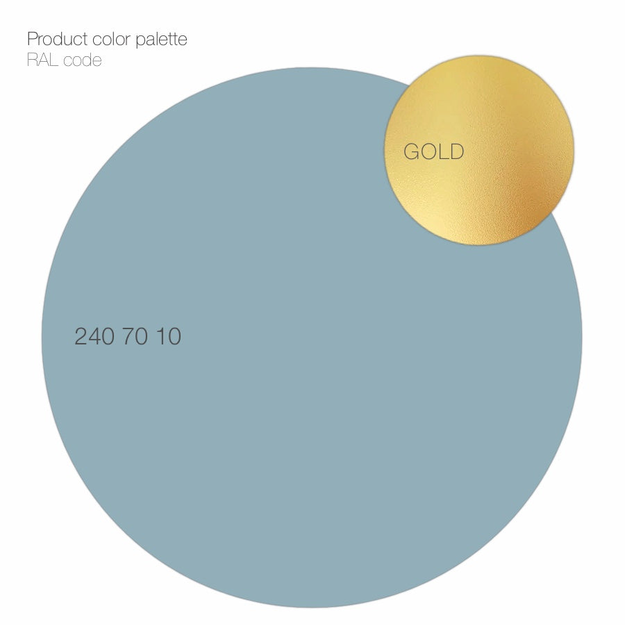 Tea cup extra and saucer - Blue with gold rim | Mazurka