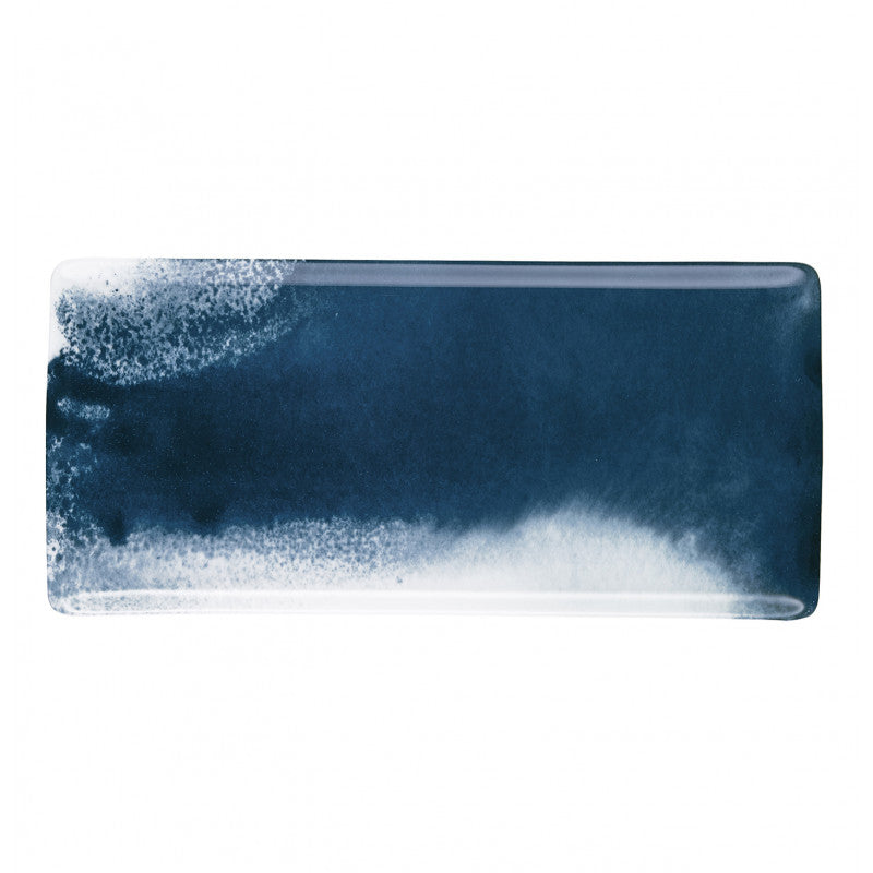 Rectangular tray 30 cm blue | Abysses