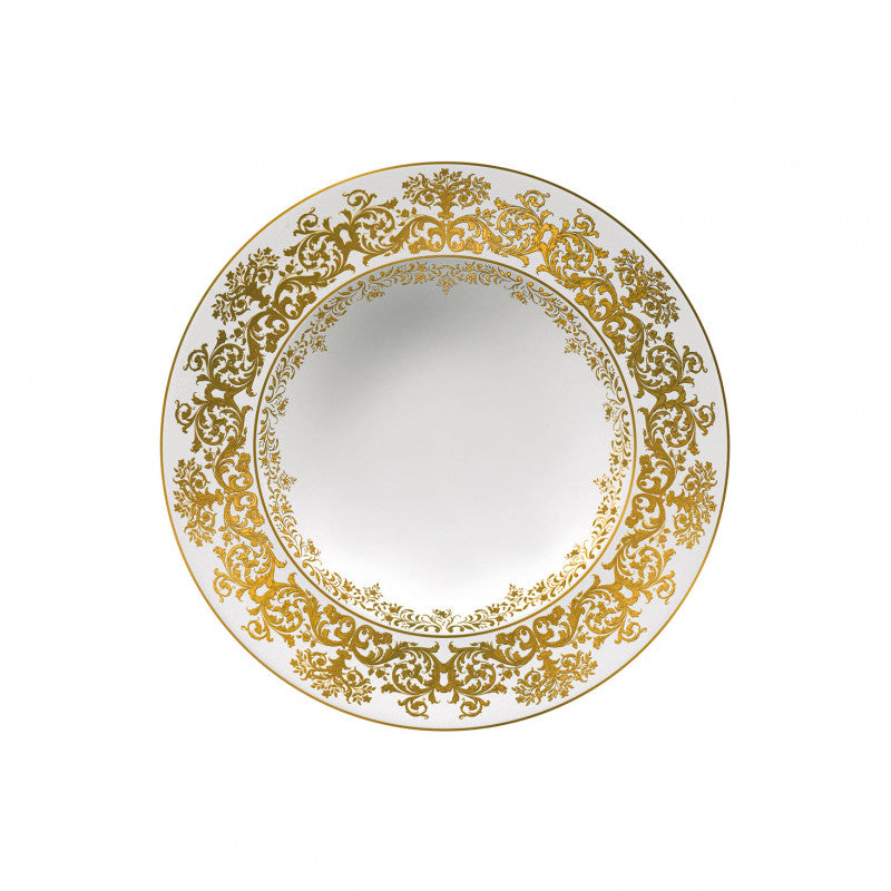 Rim plate deep 23 cm white with gold rim | Chelsea