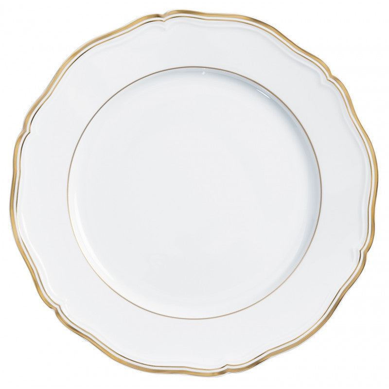 Rim plate flat 27 cm white with gold rim | Mazurka