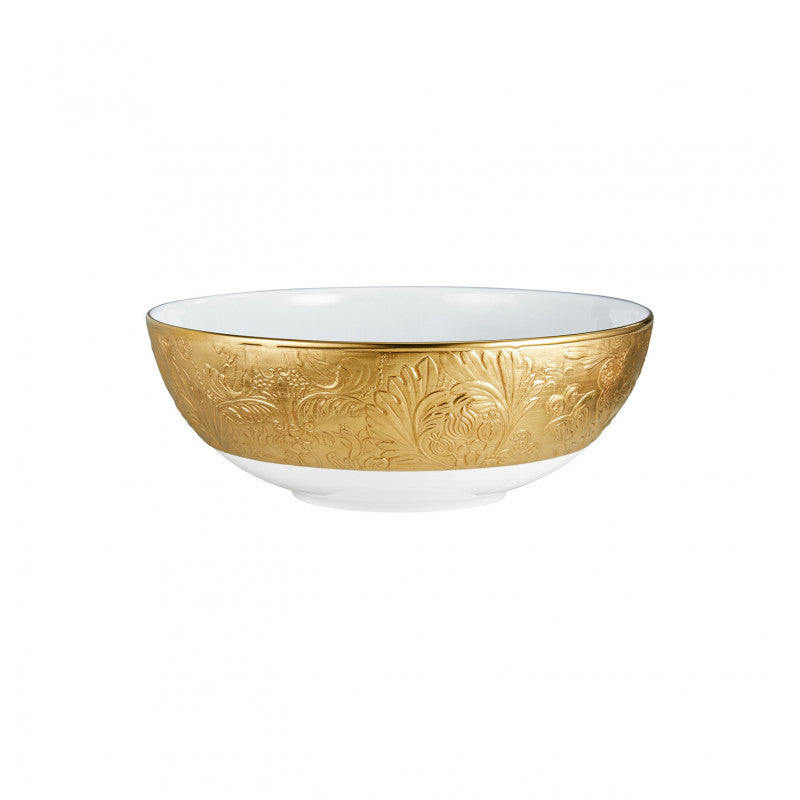 Salad bowl 26.3 cm gold with gold rim | Italian Renaissance Or