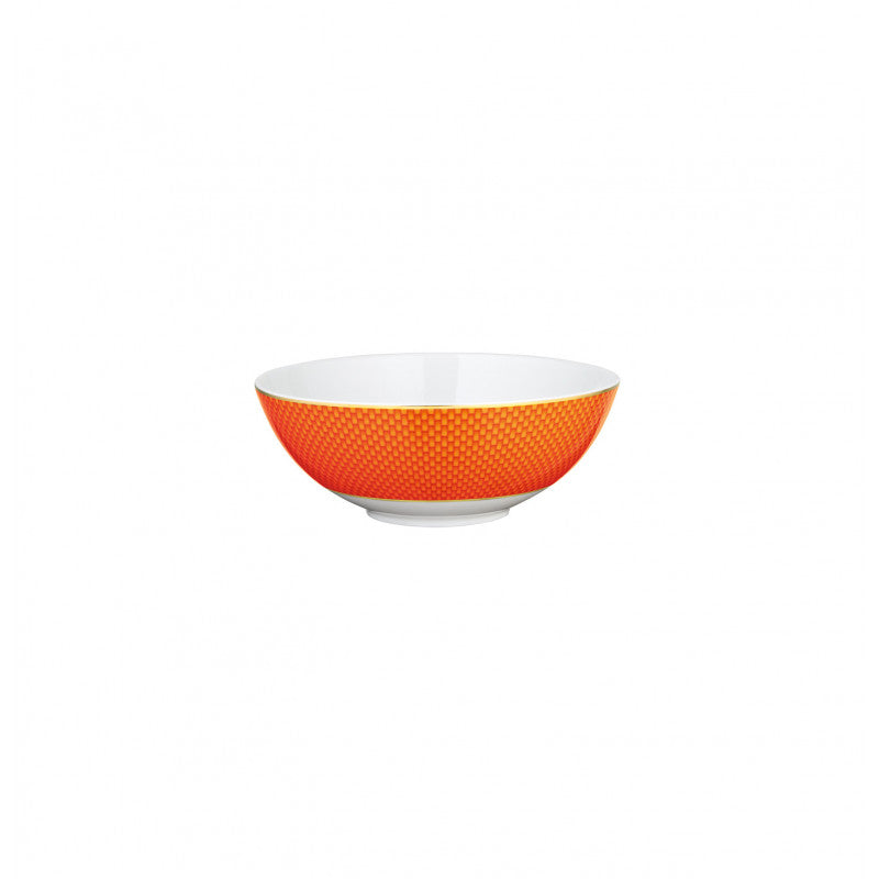 Salad bowl 17 cm orange with gold rim | Trésor