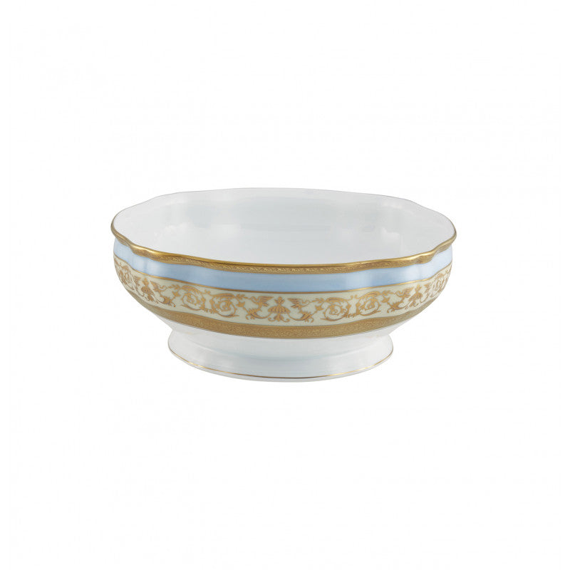 Salad bowl 25 cm blue with gold rim | Shéhérazade