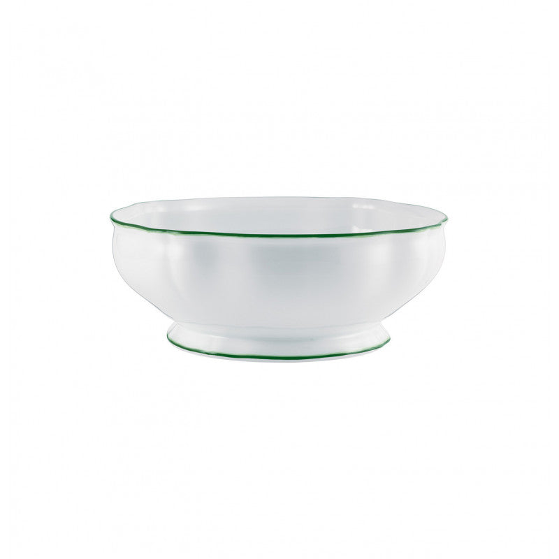 Salad bowl 25 cm green | Touraine Double Filet Vert