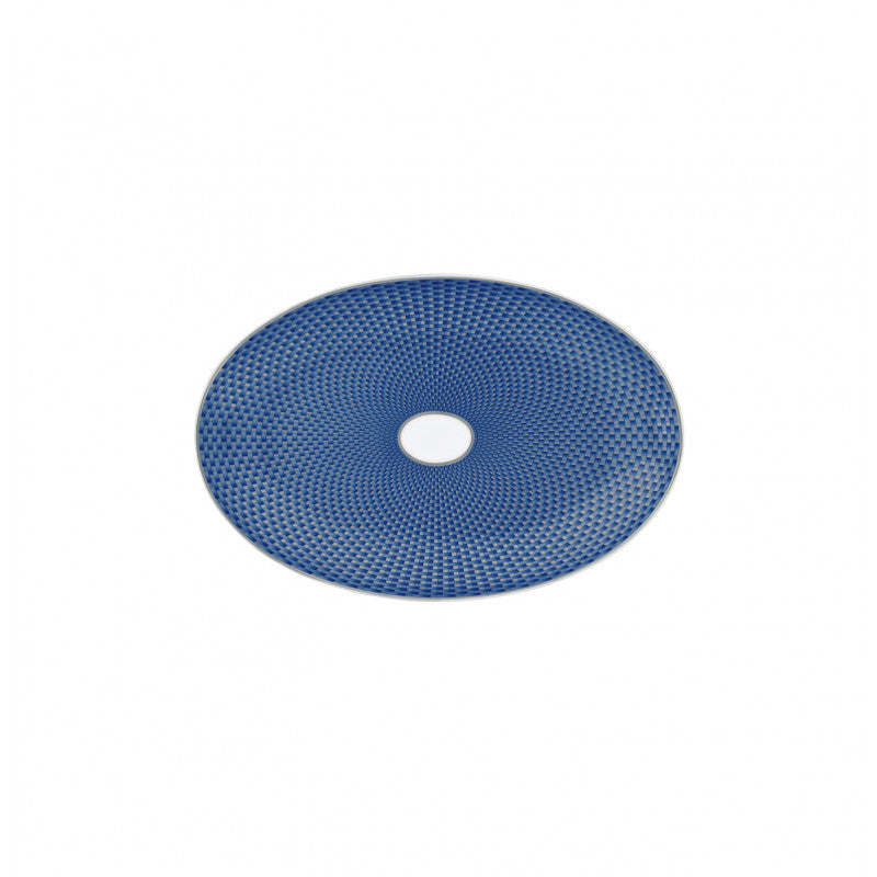 Side dish 23.5 cm blue with platine rim | Trésor Bleu