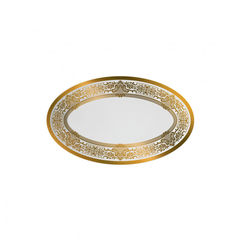 Side dish 25.3 cm white with gold rim | Marignan
