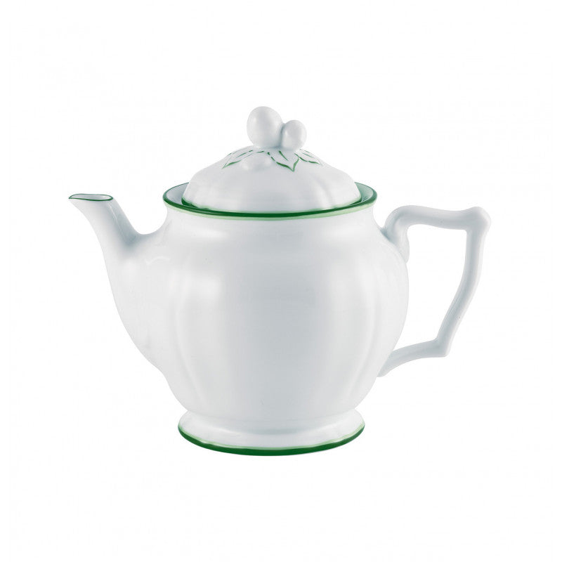 Tea pot 10 cm green | Touraine Double Filet Vert