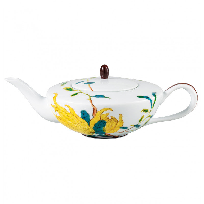 Tea pot cm white with gold rim | Harmonia