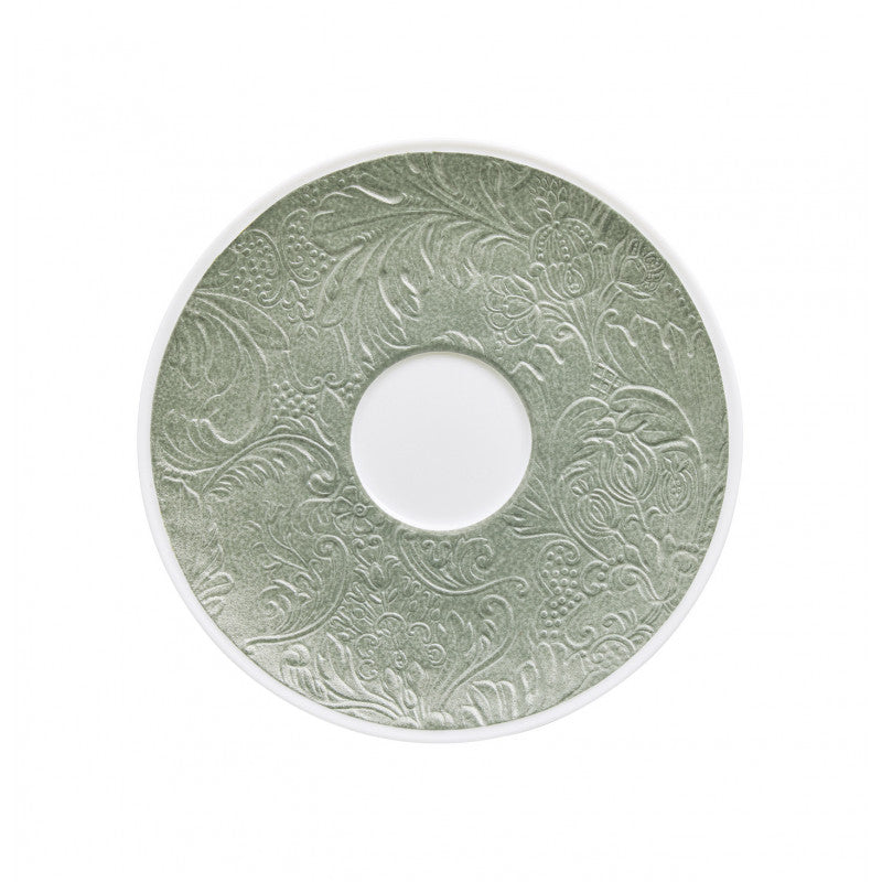 Tea saucer extra 17.5 cm green | Italian Renaissance