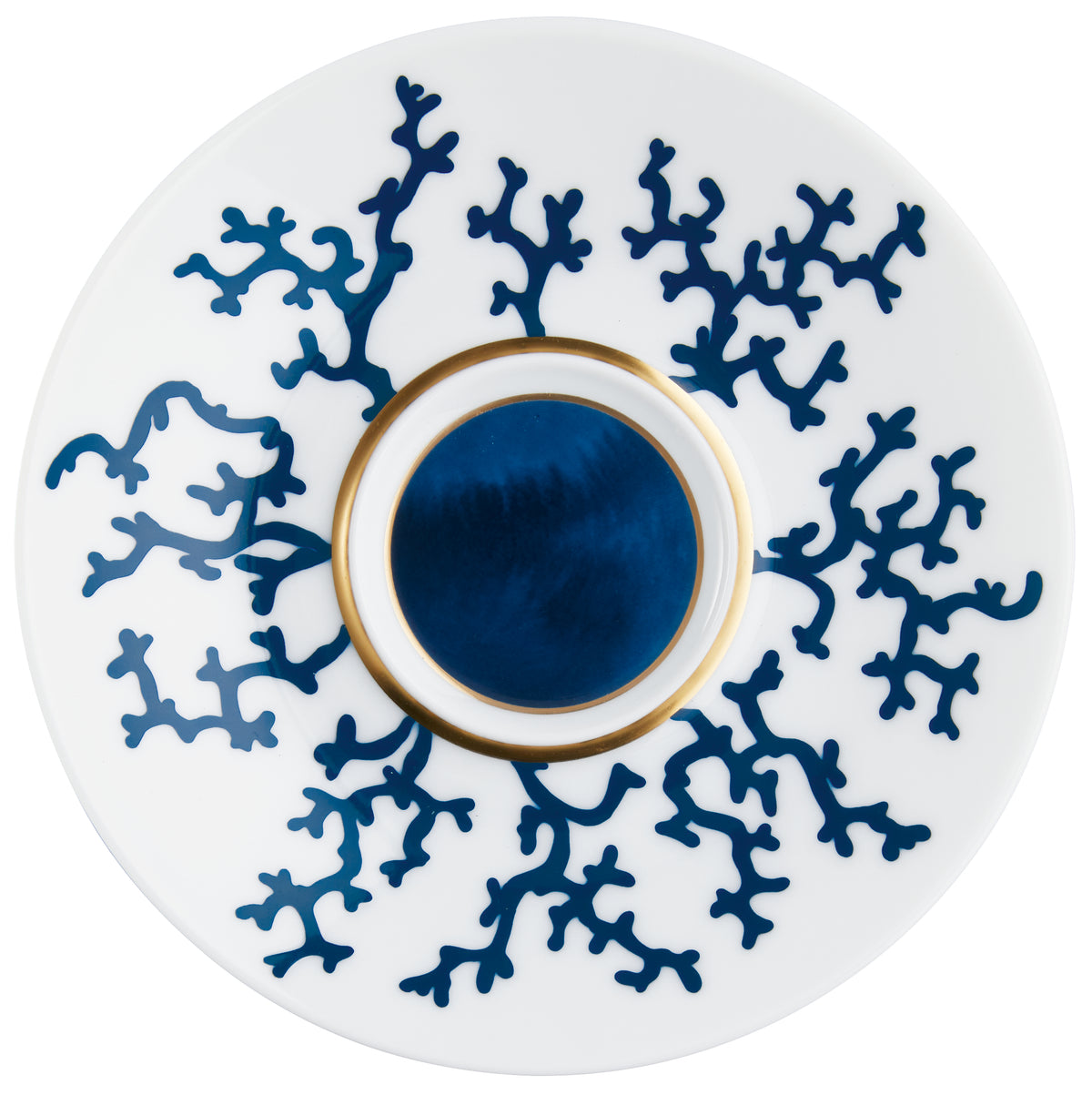 Tea cup extra and saucer - Blue with gold rim | Cristobal Marine