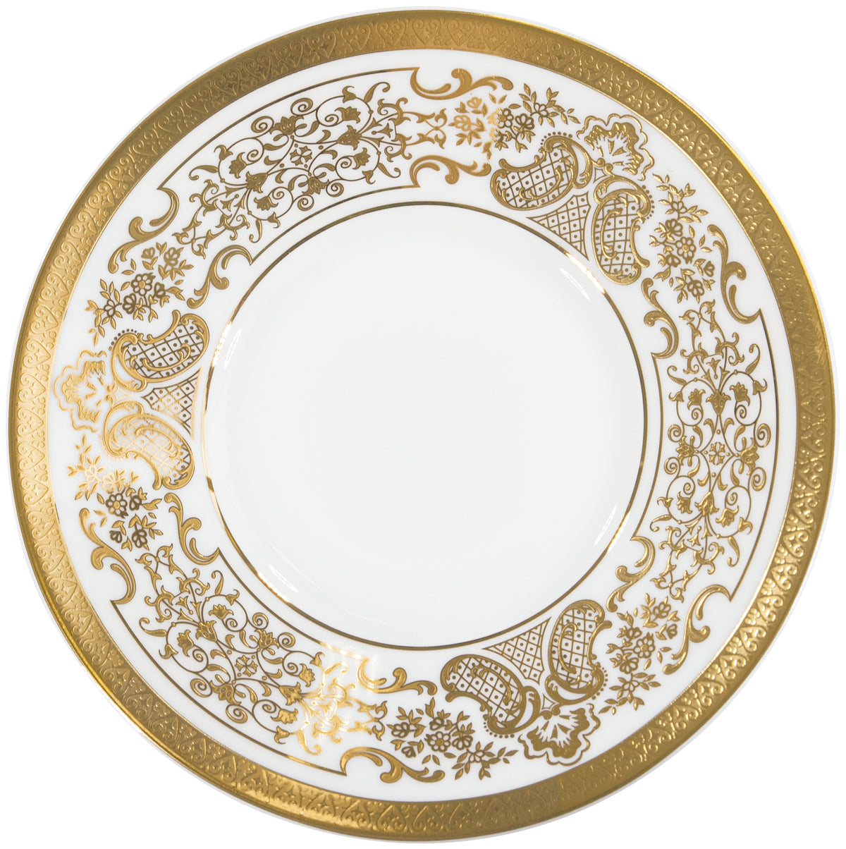 Tea cup extra and saucer - White with gold rim | Marignan