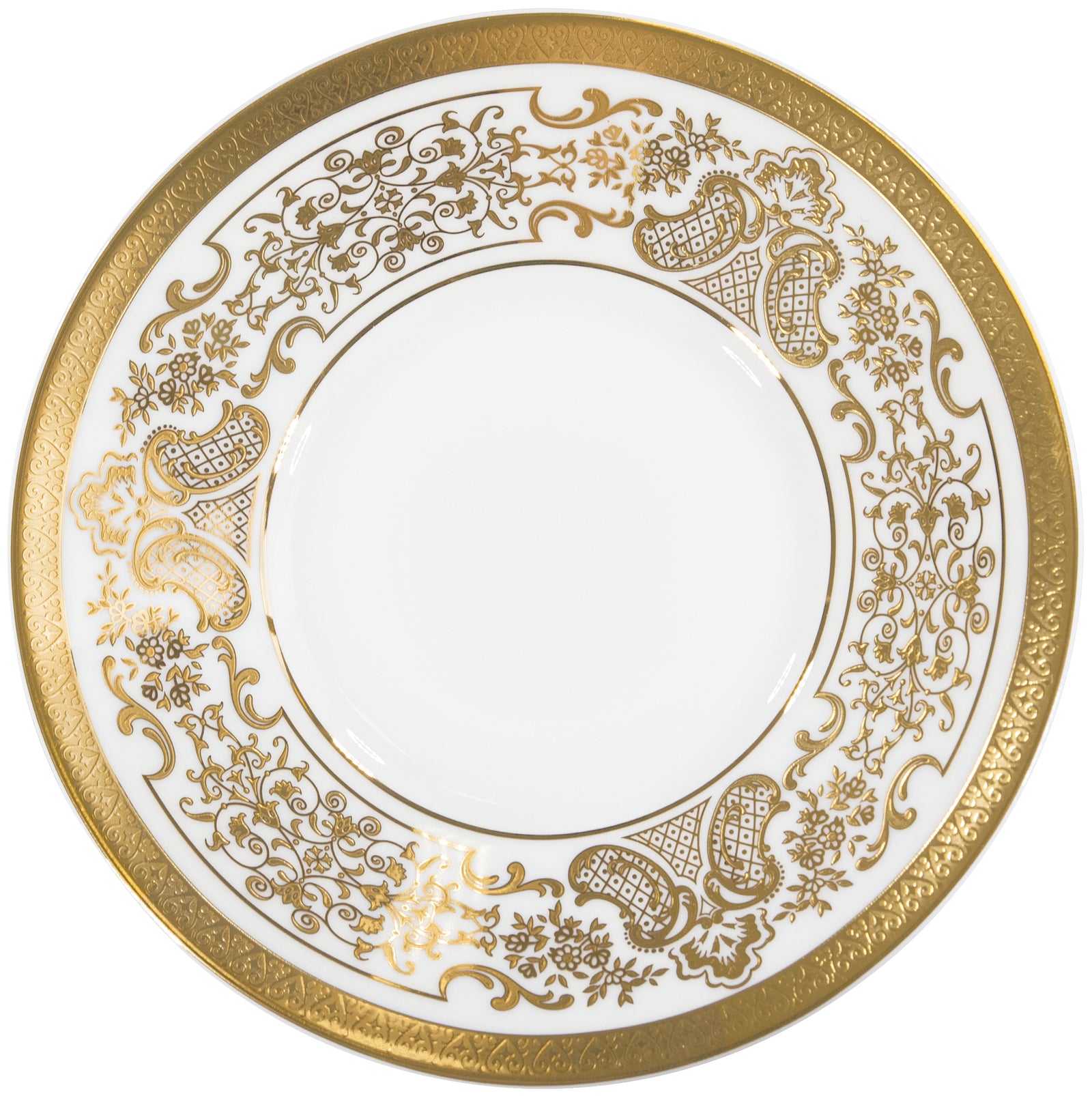 Tea cup extra and saucer - White with gold rim | Marignan