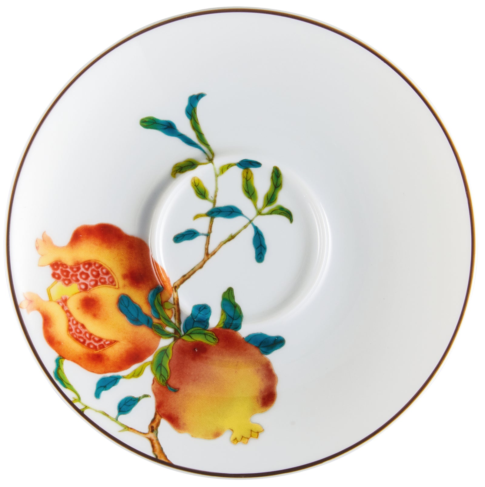 Tea cup extra and saucer - White with gold rim | Harmonia