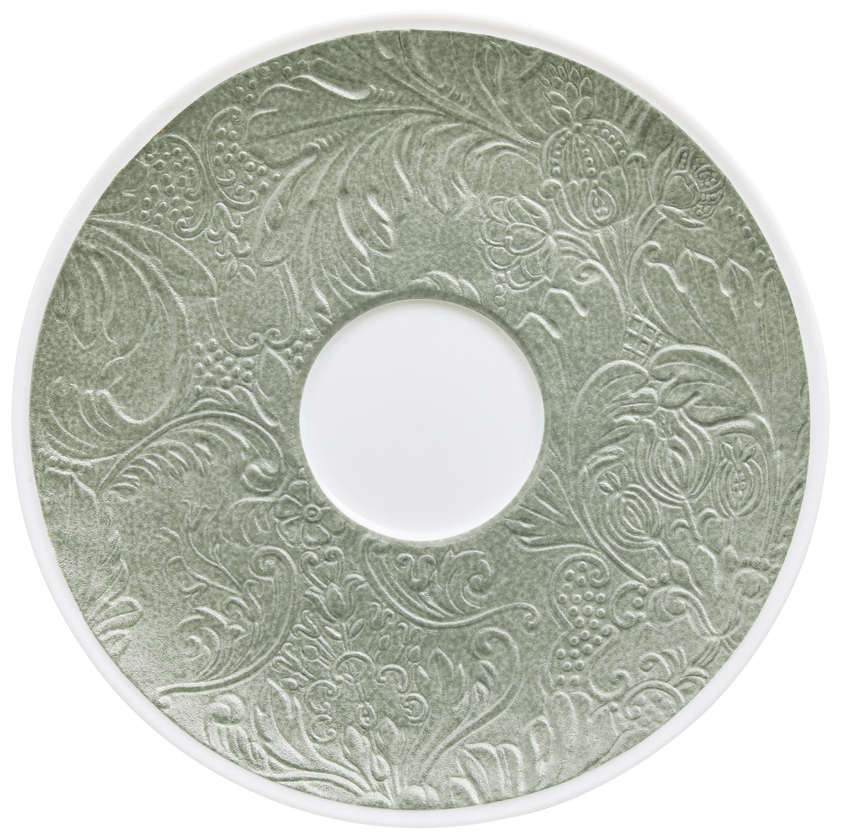 Tea cup extra and saucer - Green | Italian Renaissance