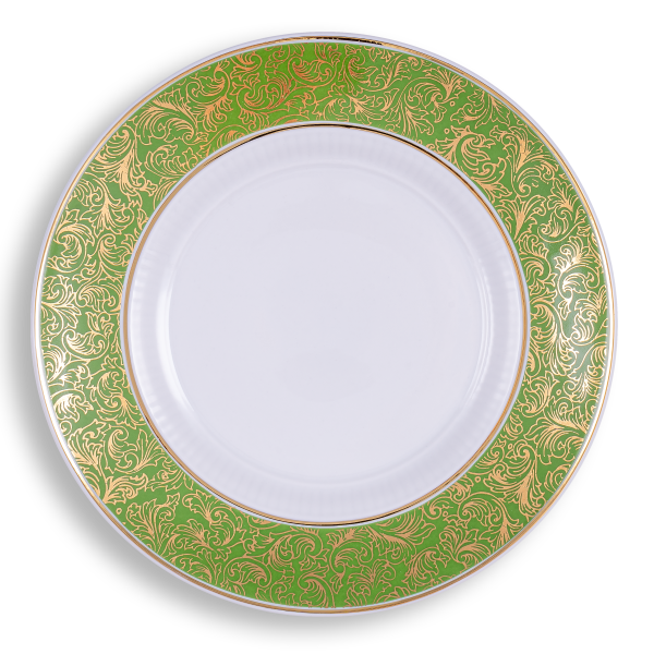 Coffee cup and saucer - 13 cm  - Green and gold | Smaragd