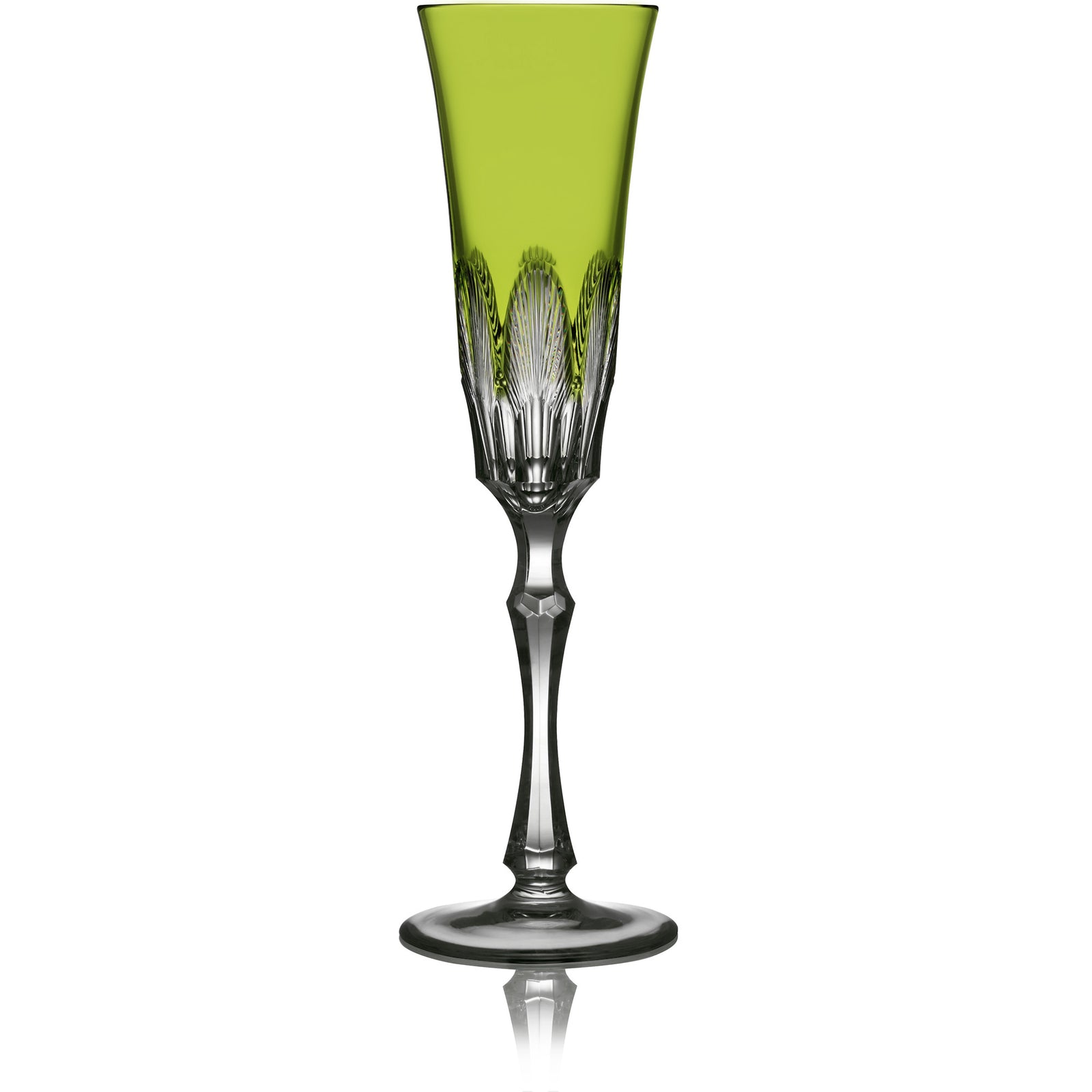 Yellow Green Flute Glass | Hock | Captiva