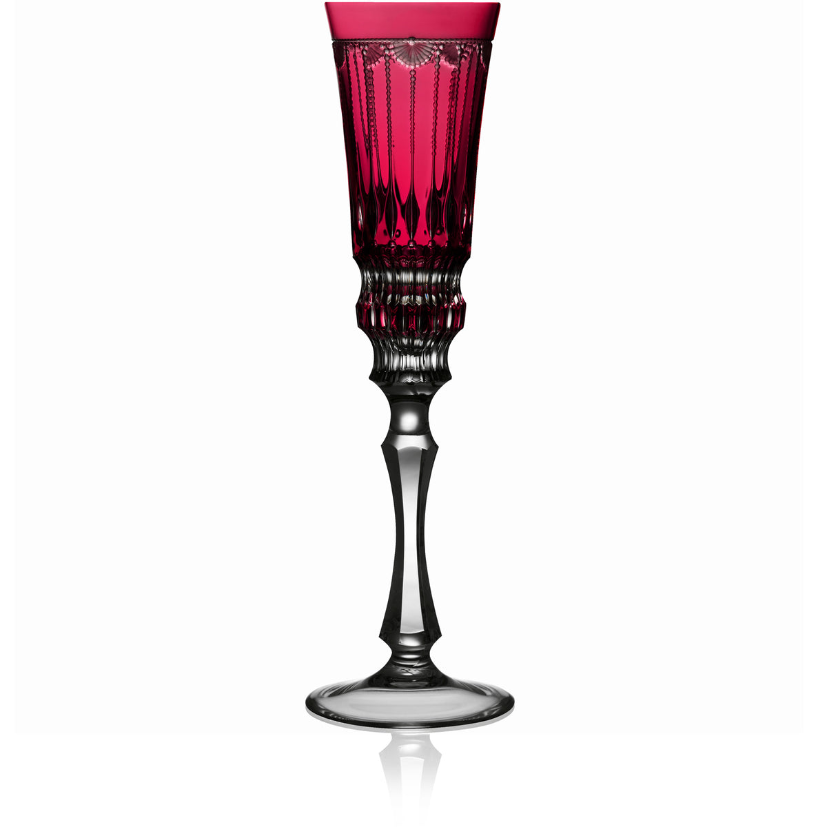 Raspberry Flute Glass, grand | Venice