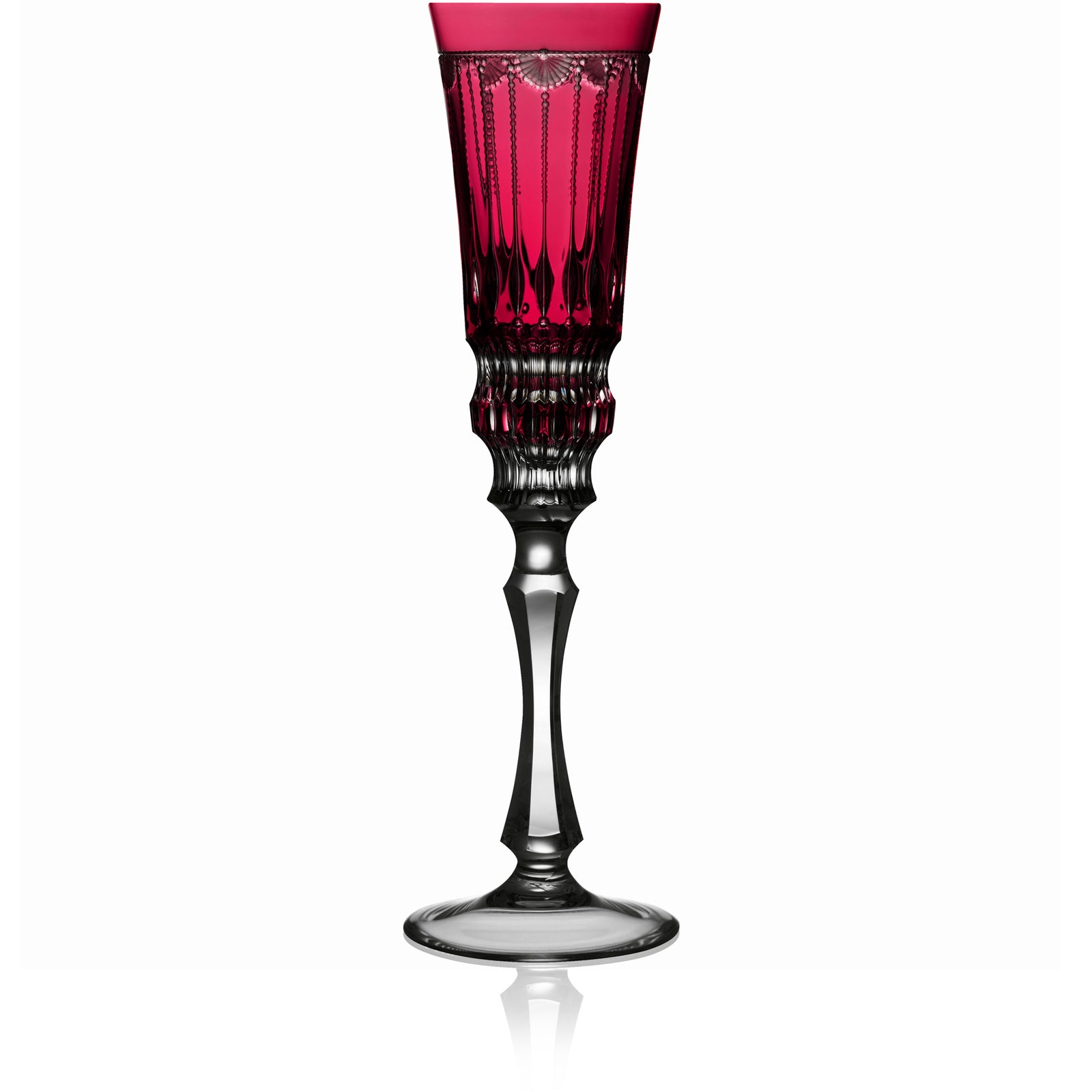 Raspberry Flute Glass, grand | Venice