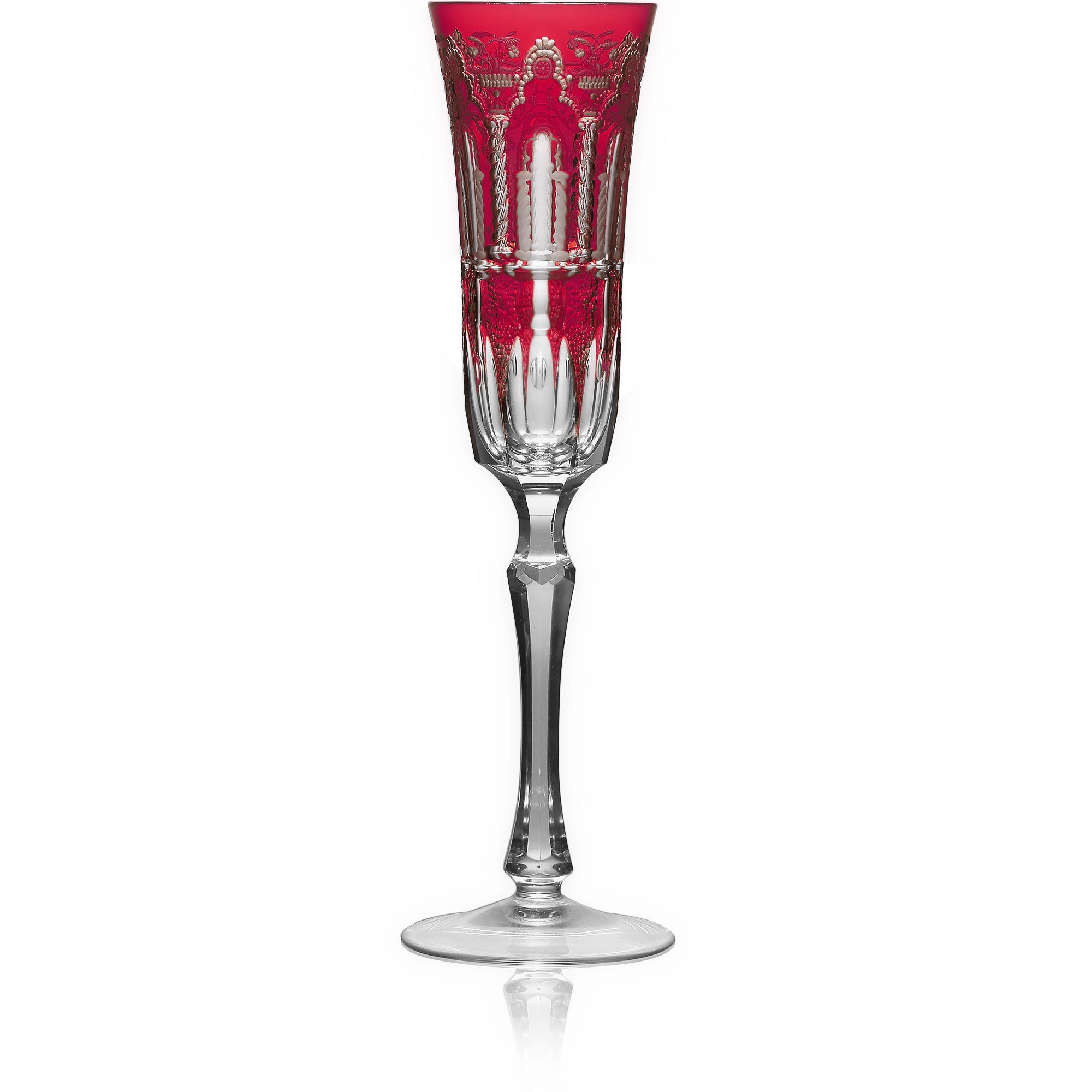Raspberry Flute Glass, grand | Athens