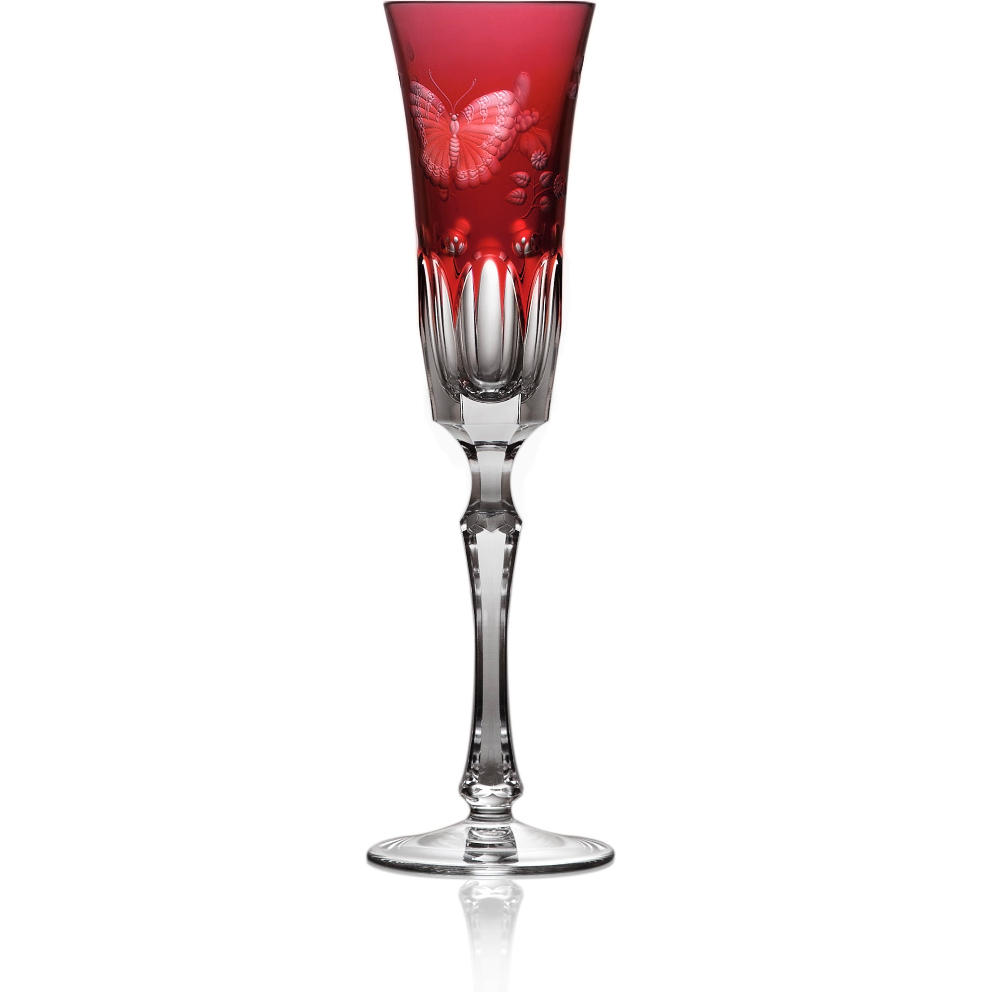 Raspberry Flute Glass | Hock | Springtime