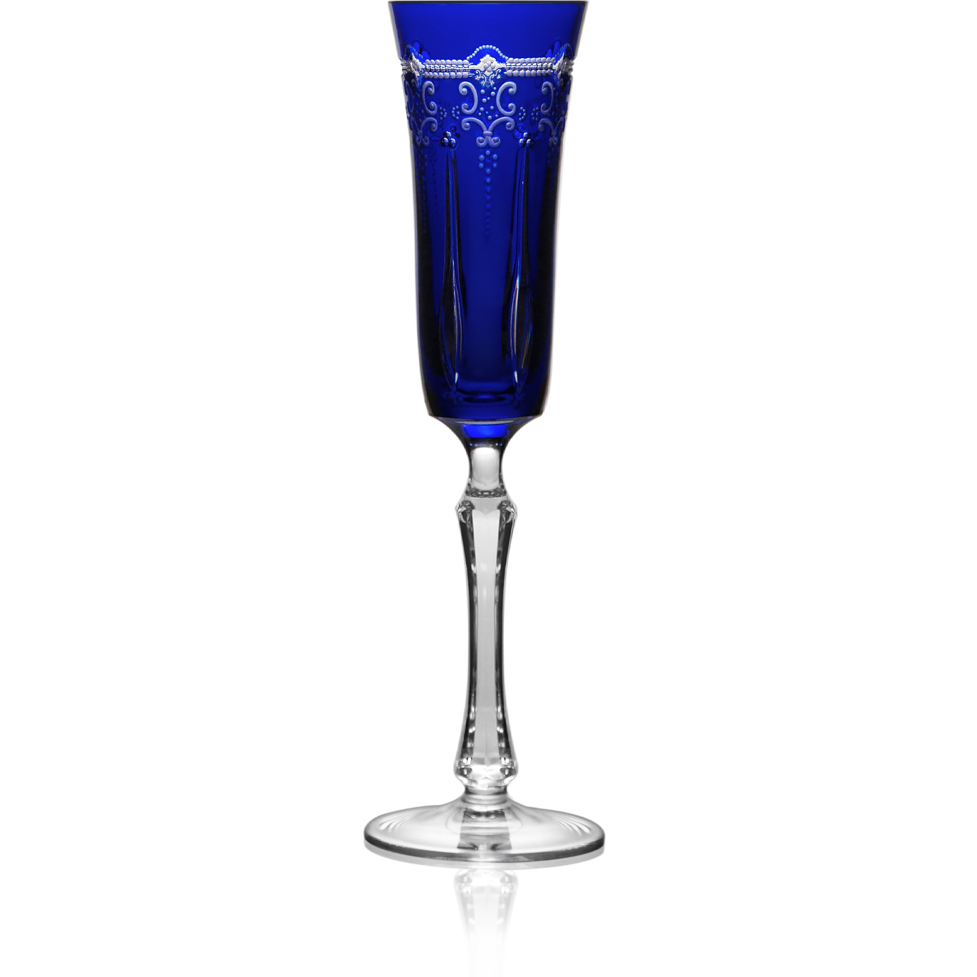 Cobalt Blue Flute Glass, grand | Lisbon