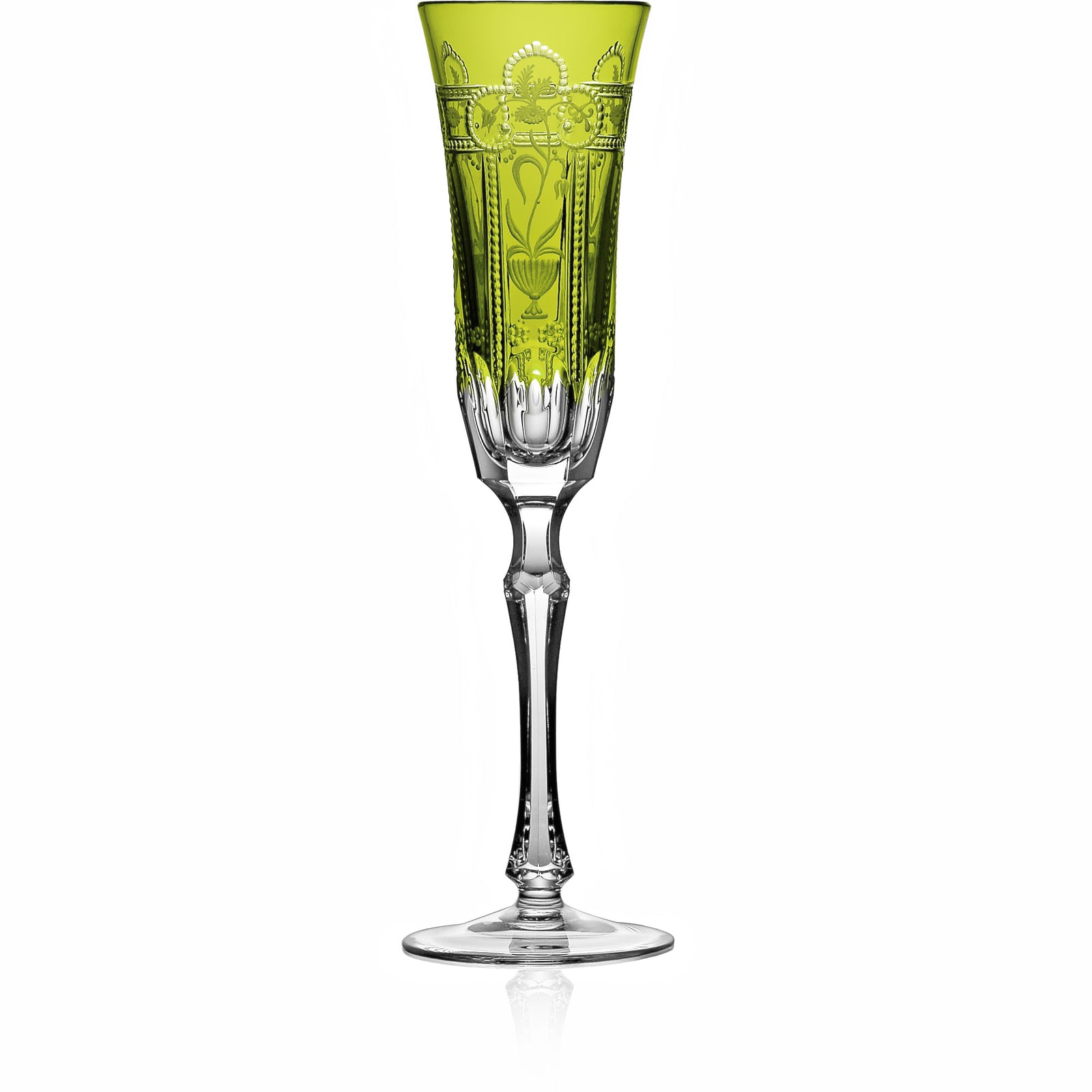 Yellow Green Flute Glass | Hock | Imperial