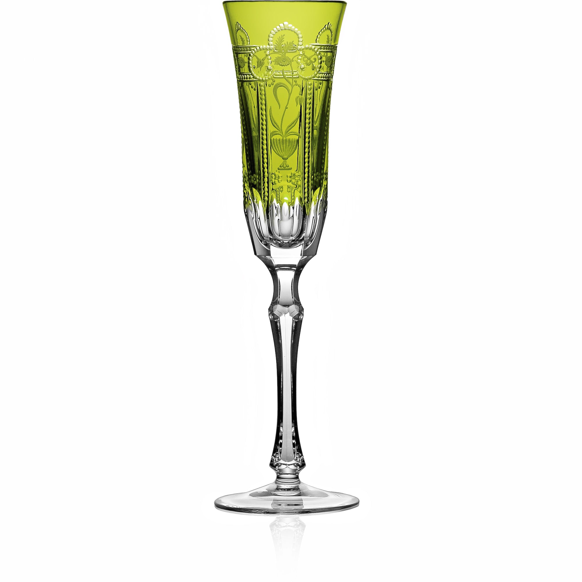 Yellow Green Flute Glass | Hock | Imperial