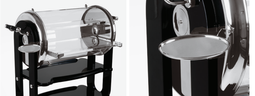 Omicron Pastry And Cake Trolley | Silver Plated | Black | Glossy  | Élégance Service