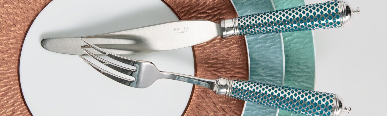 Butter knife Sterling Silver Gilt | Prestige Calypso Bleu