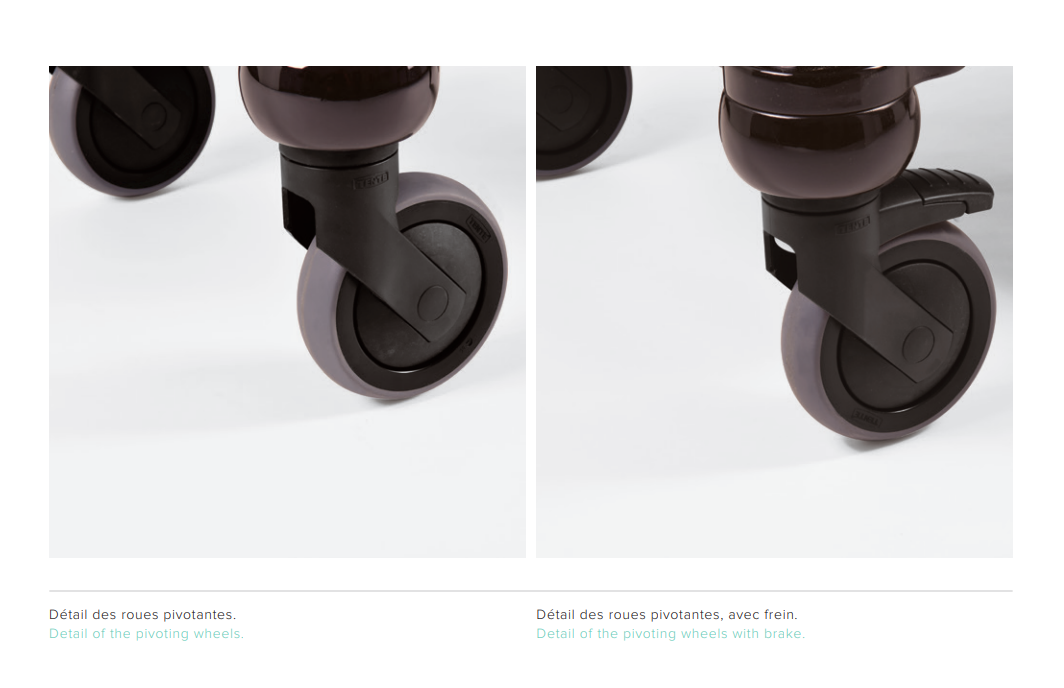 Gueridon Trolley, Rectangular | Silver Plated | Black | Glossy  | Élégance Service