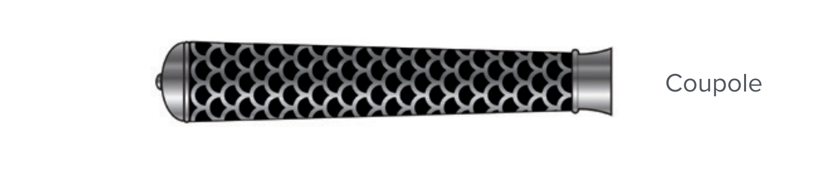 Tea Spoon | Silver Plated / Enamel handle | Black | Coupole