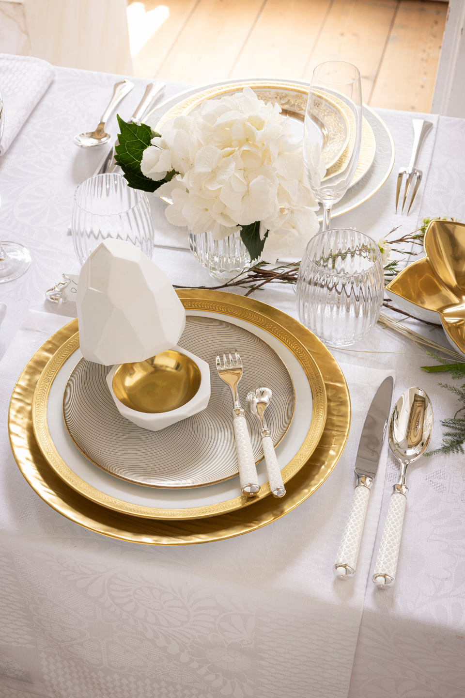 Dinner Spoon | Silver Plated / Enamel handle | Beige | Coupole