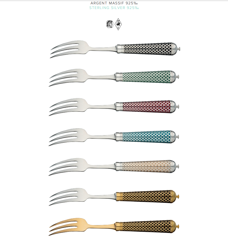 Fish Fork Sterling Silver Gold Accents | Prestige Calypso Noir