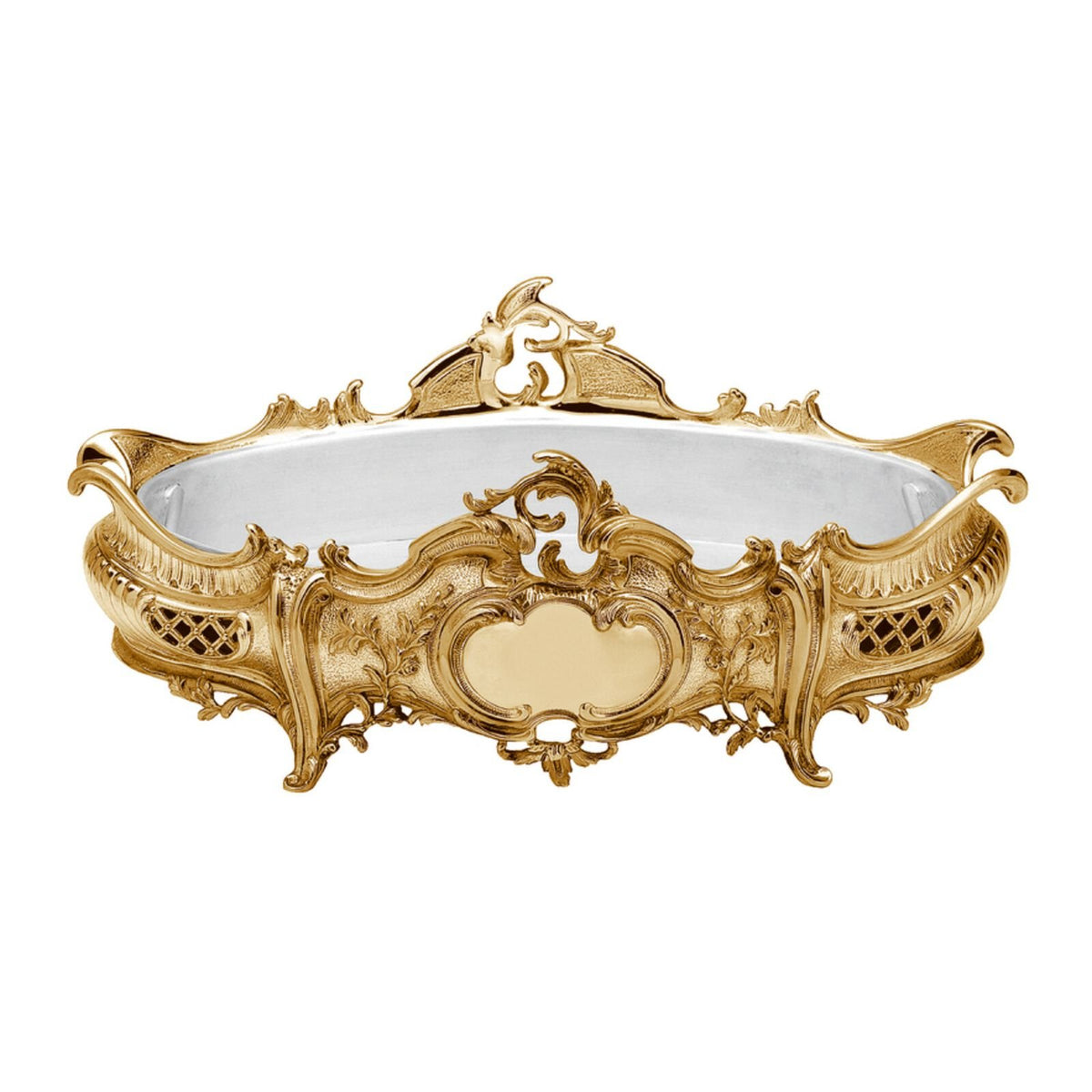 Jardinière Cm 36x24 H 14,5 Gold Plated  | Prestige Louis XV