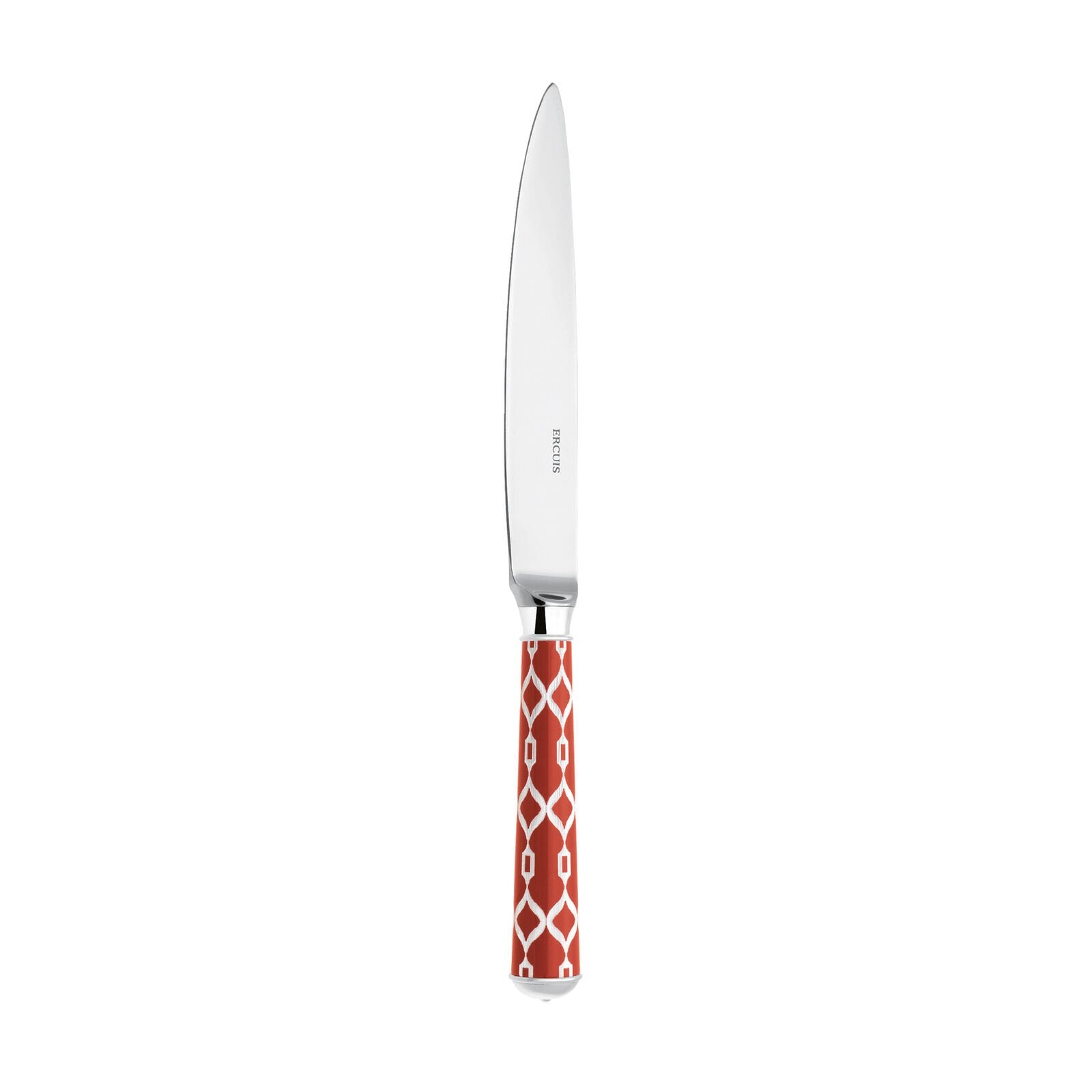 Dessert Knife | Silver Plated / Enamel handle | White | Icône