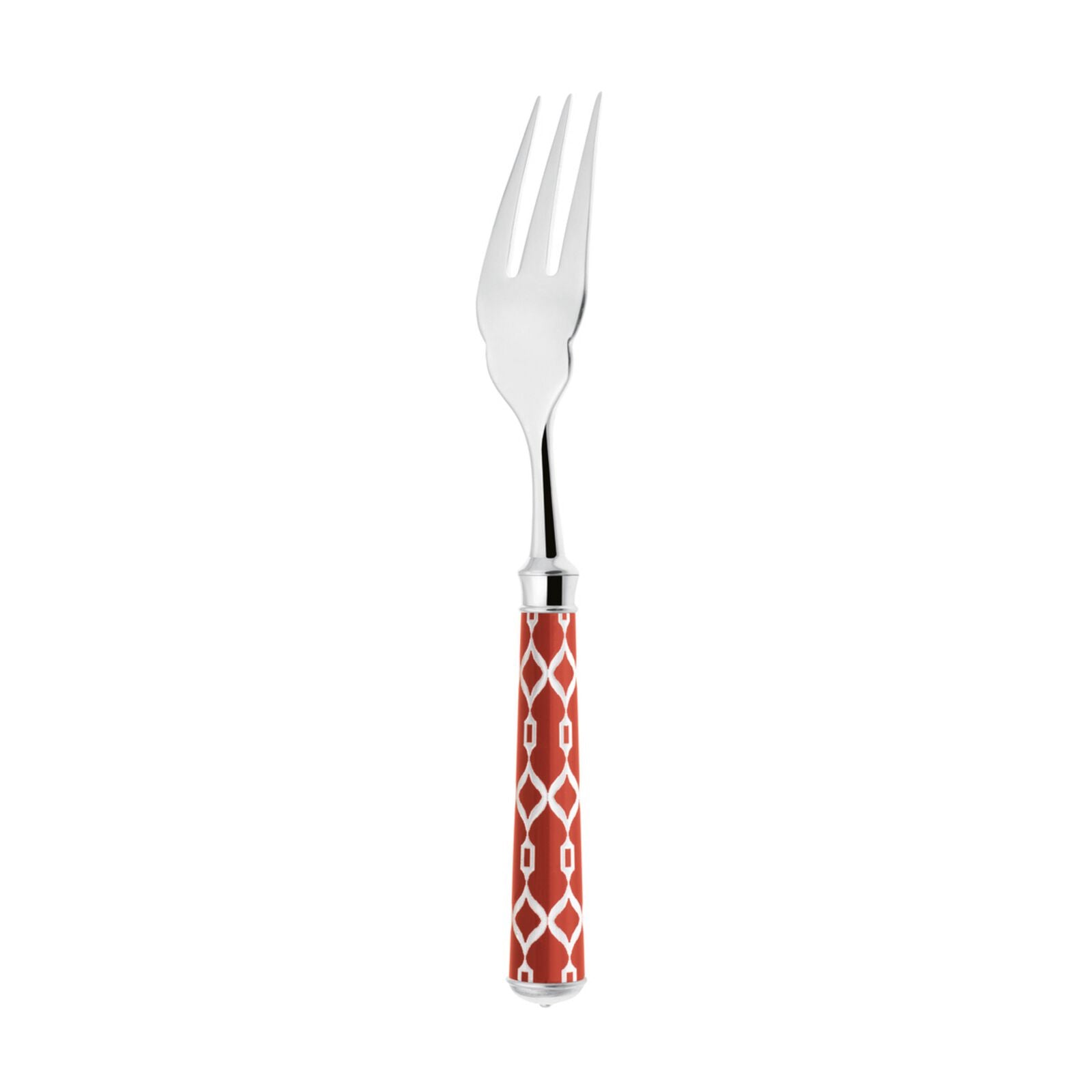 Fish Fork | Silver Plated / Enamel handle | Mahogany | Icône