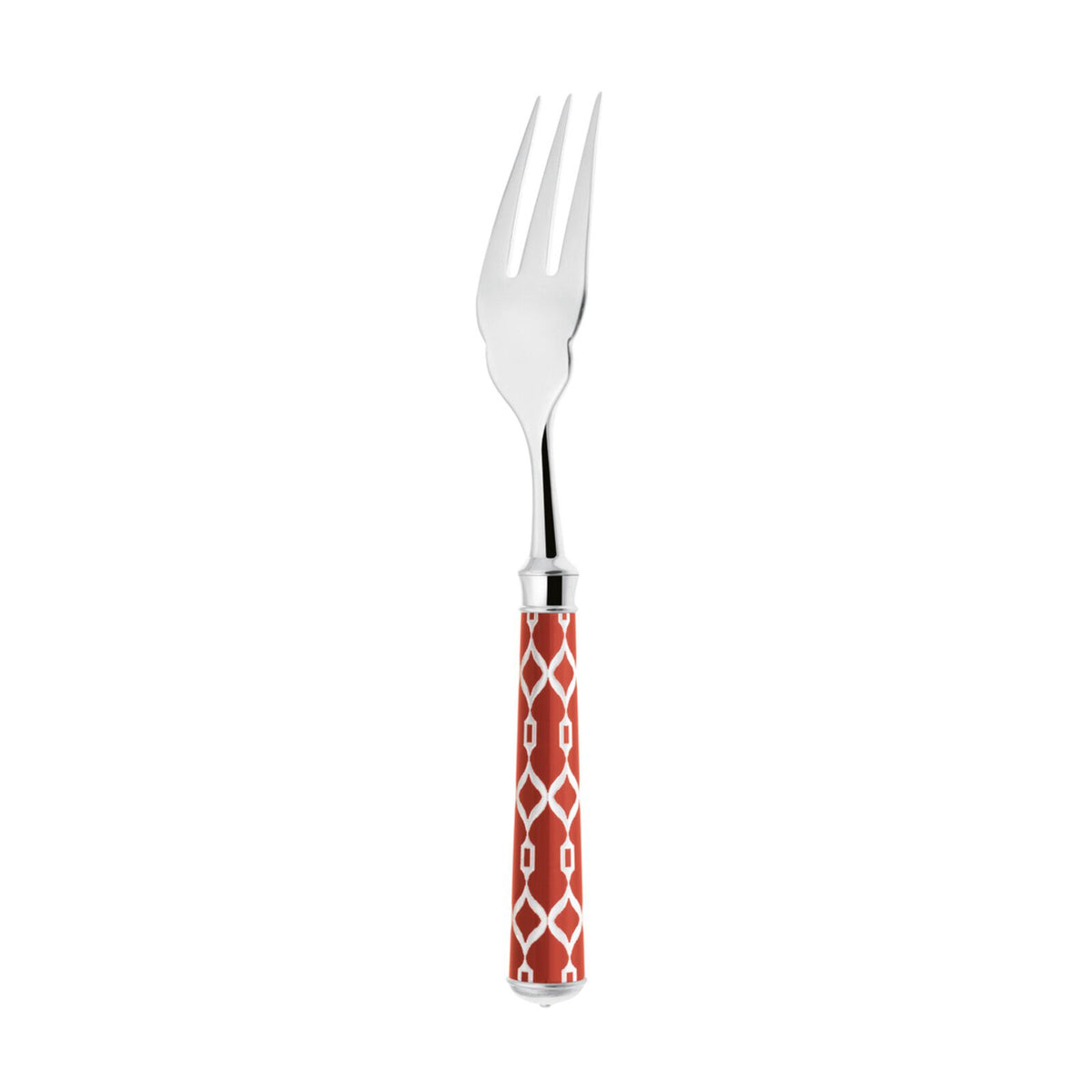 Fish Fork | Silver Plated / Enamel handle | Chocolate | Icône
