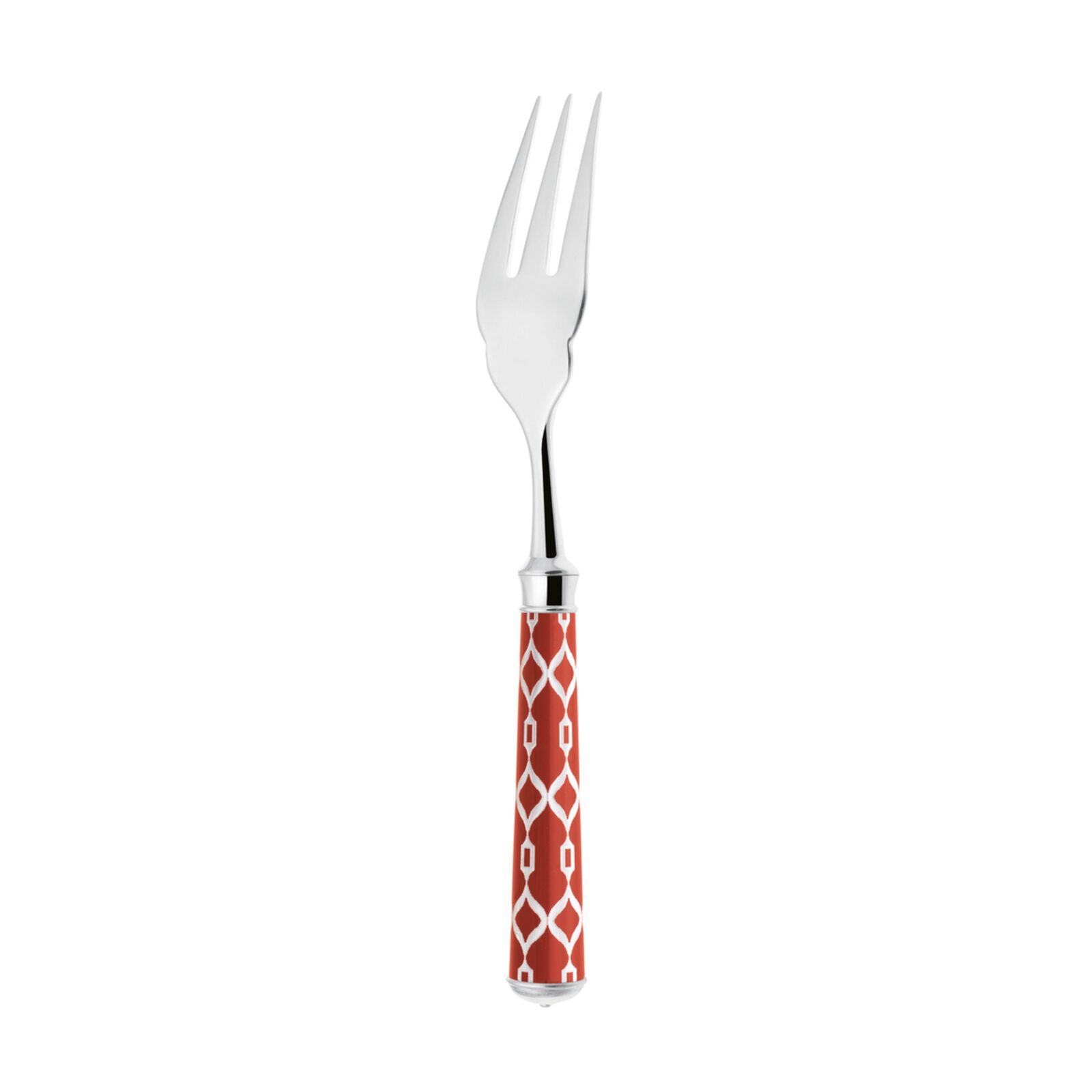 Fish Fork | Silver Plated / Enamel handle | White | Icône