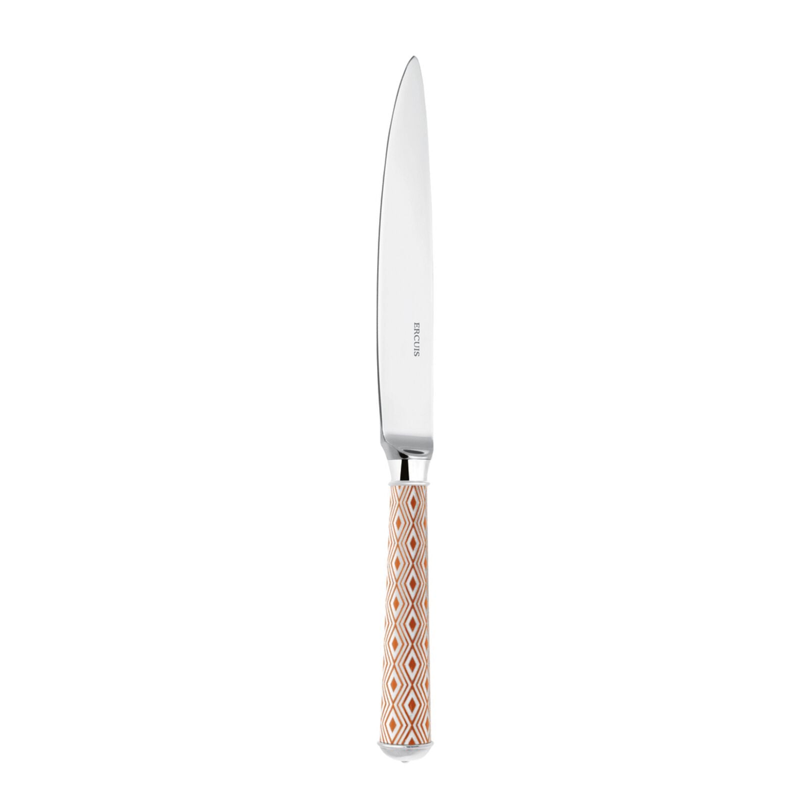 Dinner Knife | Silver Plated / Enamel handle | Orange | Arlequin