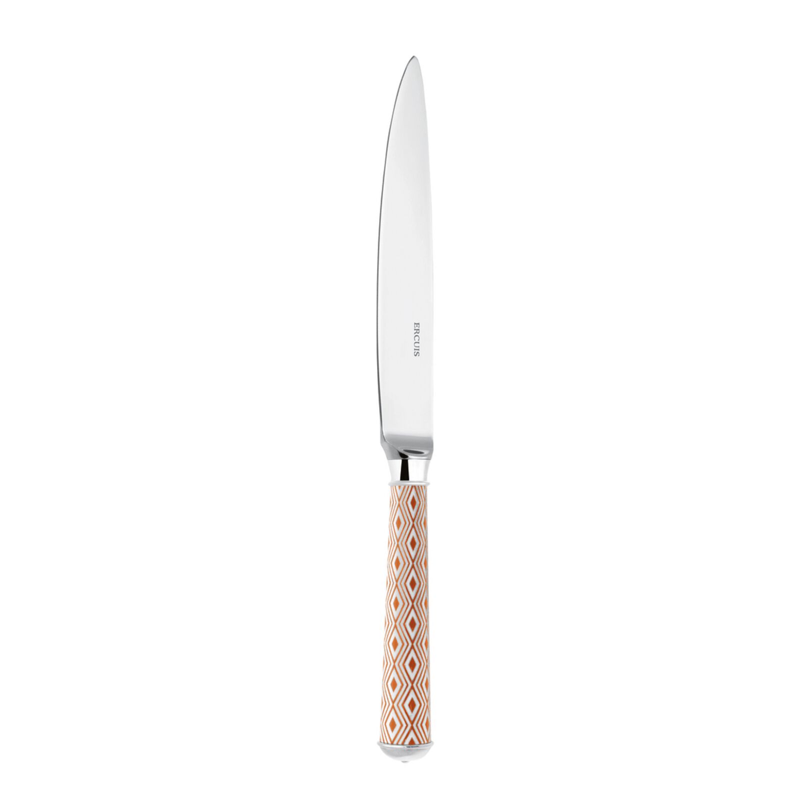 Dinner Knife | Silver Plated / Enamel handle | Powder pink | Arlequin