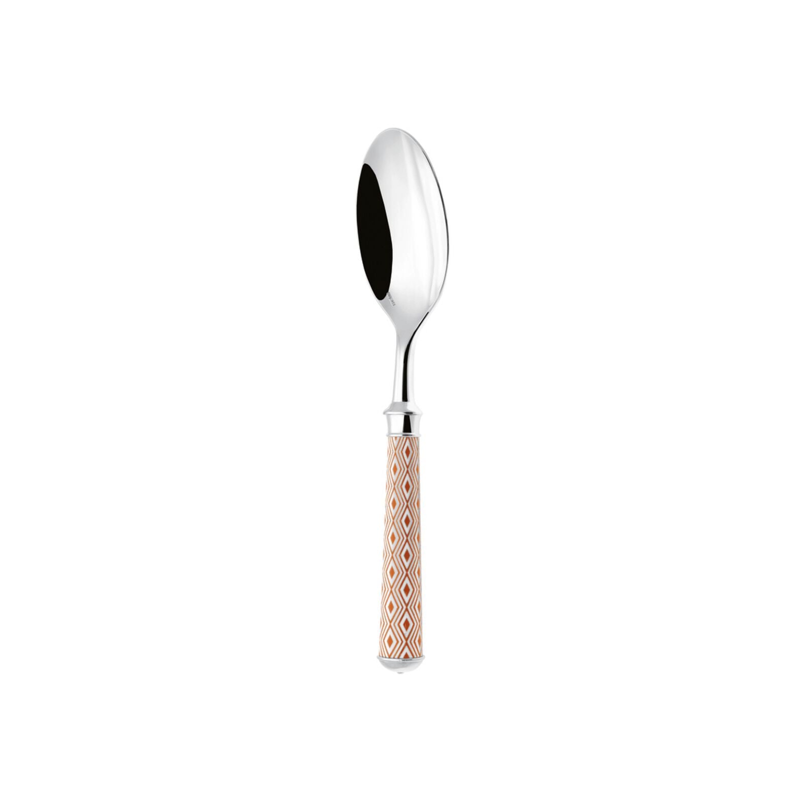 Dessert Spoon | Silver Plated / Enamel handle | Orange | Arlequin
