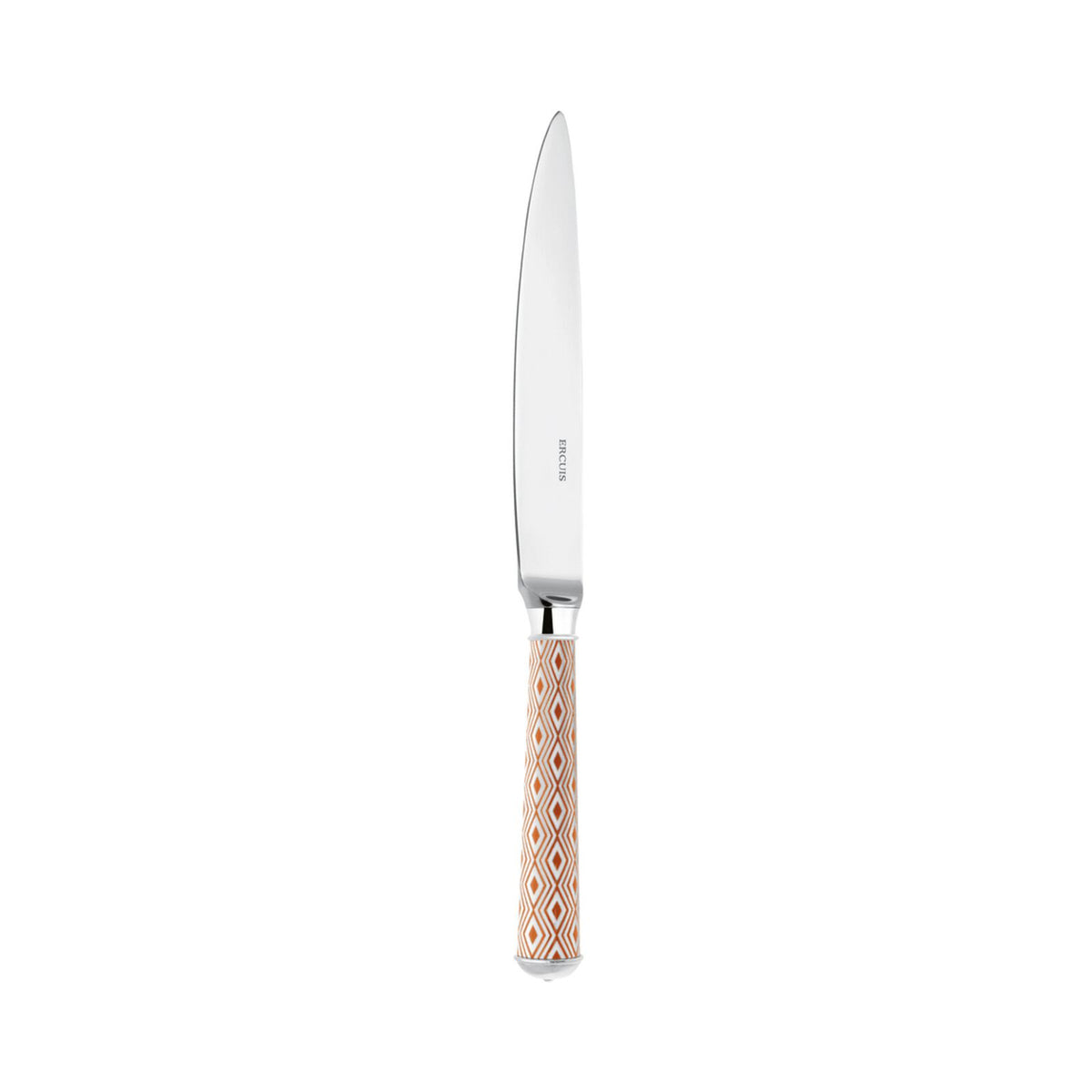 Dessert Knife | Silver Plated / Enamel handle | Pink Orange | Arlequin