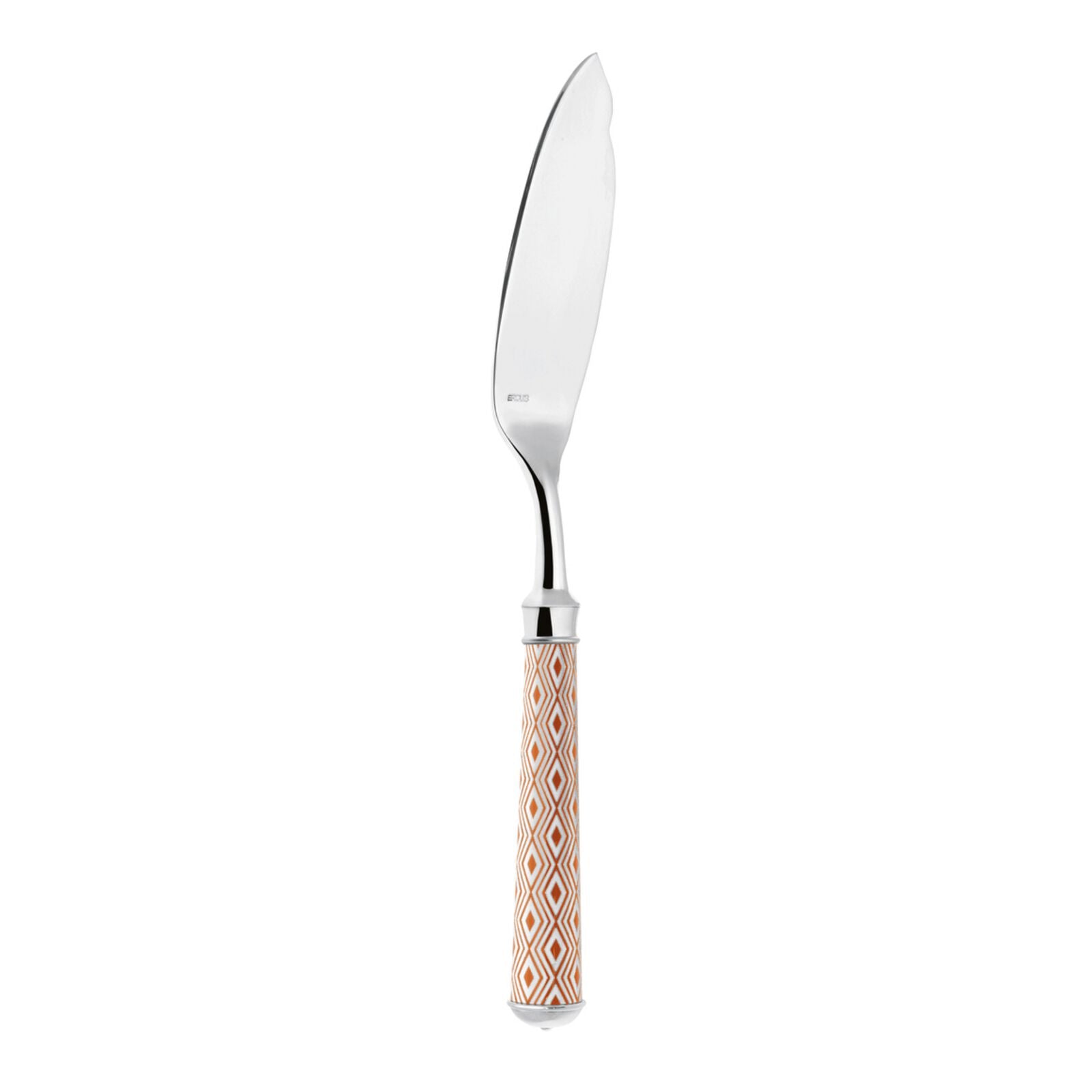 Fish Knife | Silver Plated / Enamel handle | Orange | Arlequin