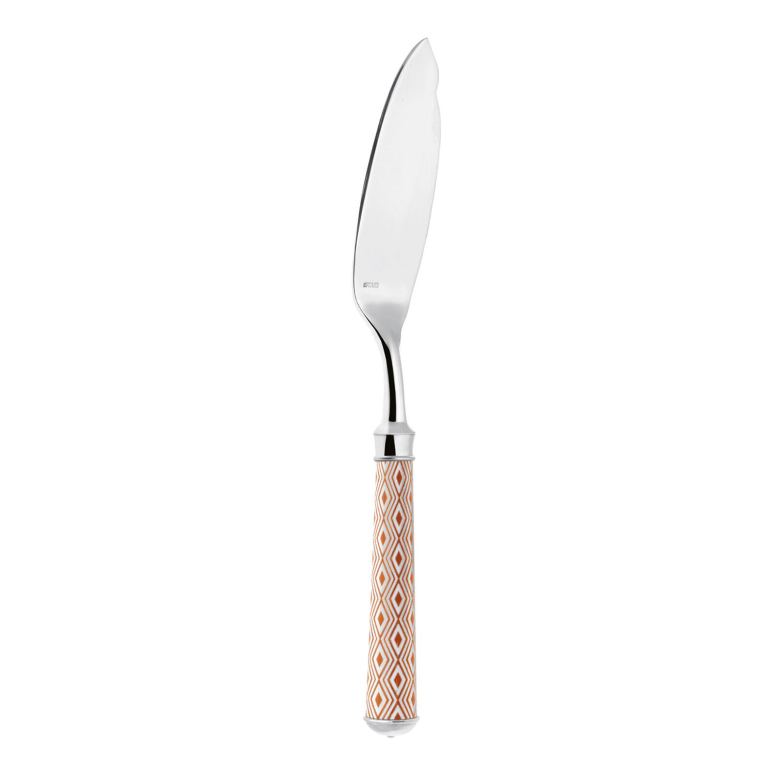 Fish Knife | Silver Plated / Enamel handle | Pink Orange | Arlequin
