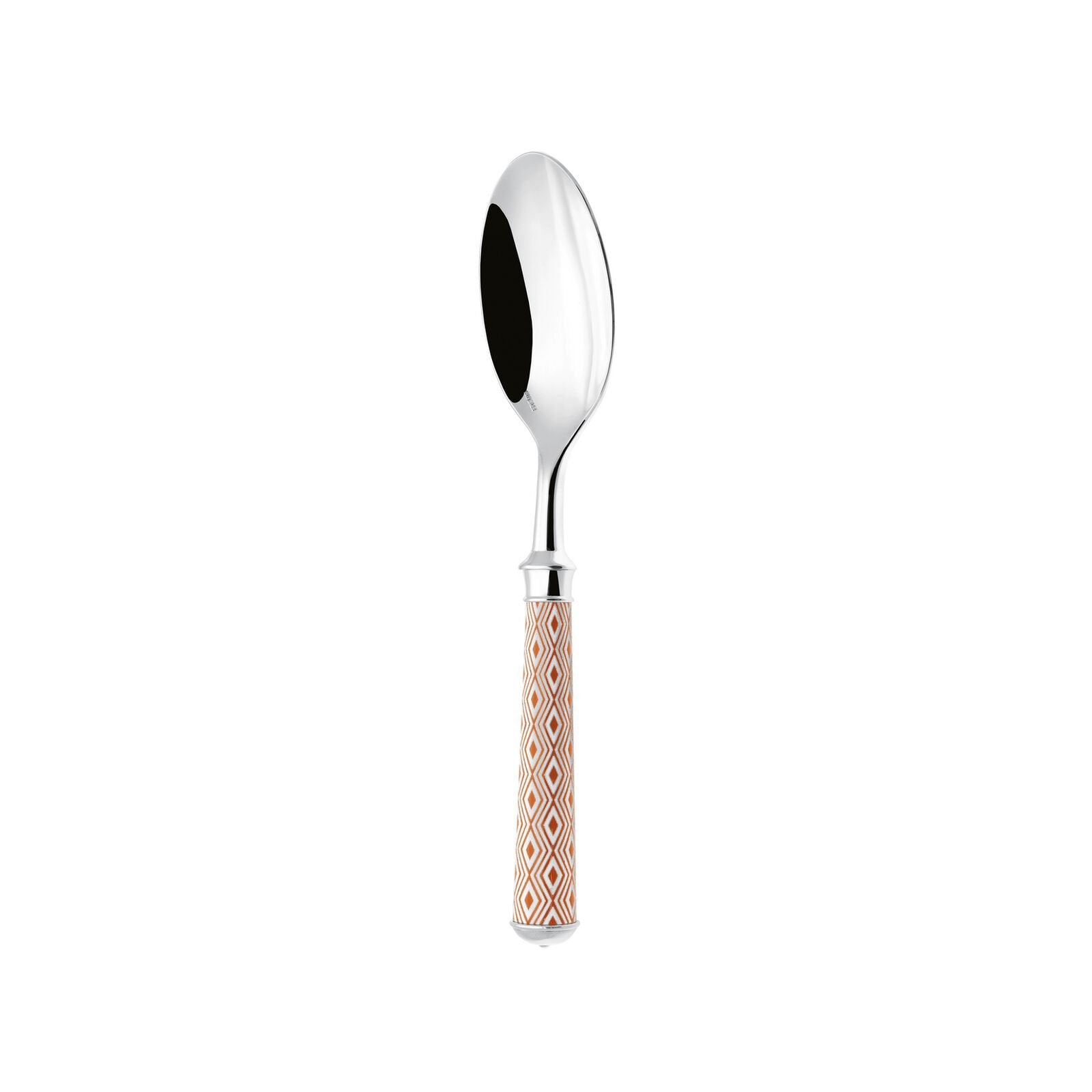 Moka Spoon | Silver Plated / Enamel handle | Pink Orange | Arlequin
