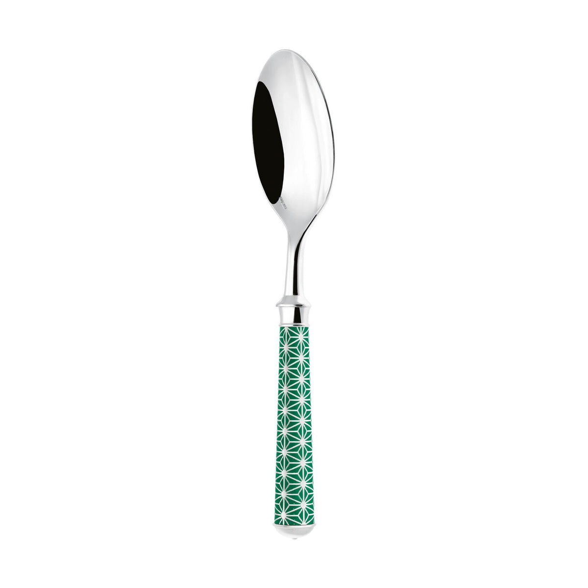 Dinner Spoon | Silver Plated / Enamel handle | Chocolate | Origami
