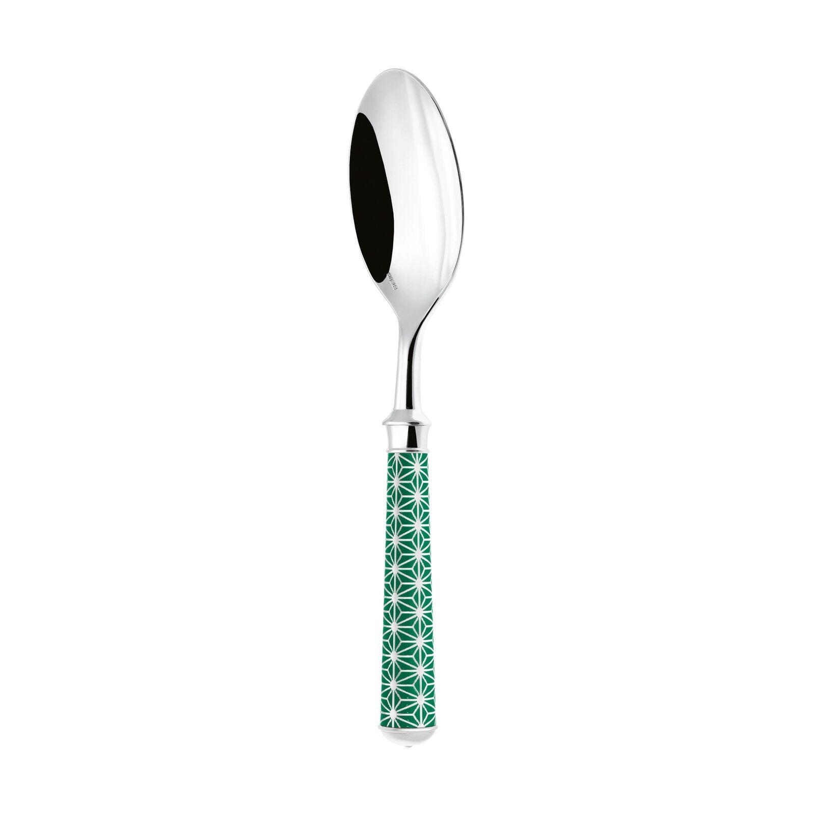 Dinner Spoon | Silver Plated / Enamel handle | Black | Origami