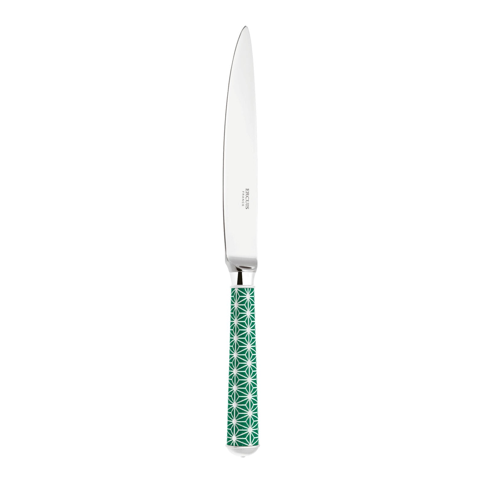 Dinner Knife | Silver Plated / Enamel handle | Blue | Origami