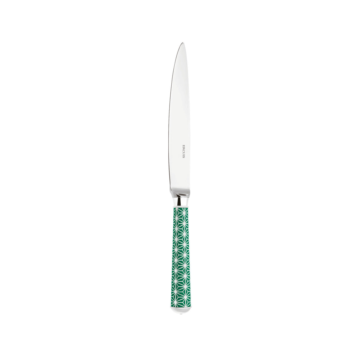 Dessert Knife | Silver Plated / Enamel handle | Mahogany | Origami