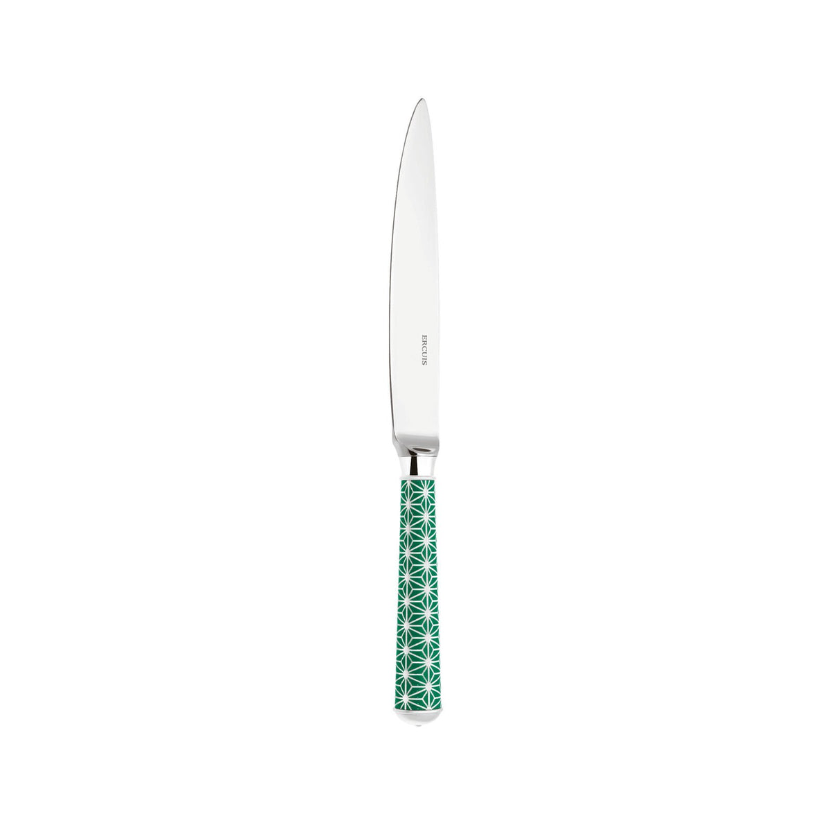 Dessert Knife | Silver Plated / Enamel handle | Beige | Origami